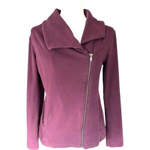 Banana Republic Jacket Size Small Asymmetric Bella Swan Plum Moto Preppy It Girl